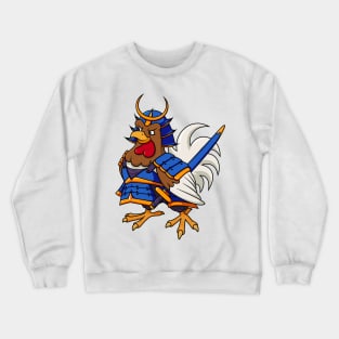 Chicken Samurai Blue Crewneck Sweatshirt